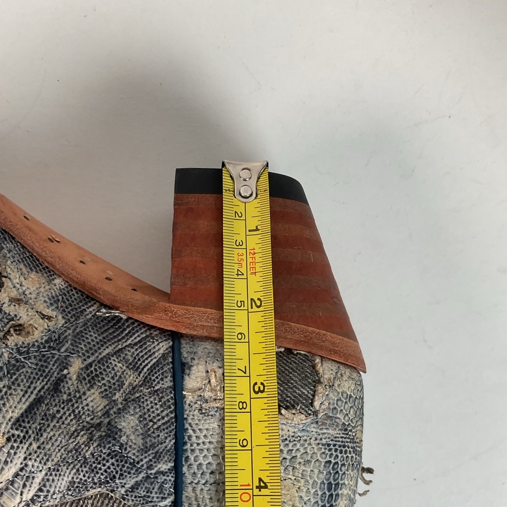 Dan Post Buckshot Lizard Cowgirl Boots 7.5 M Halloween Denim - Picture 3 of 16
